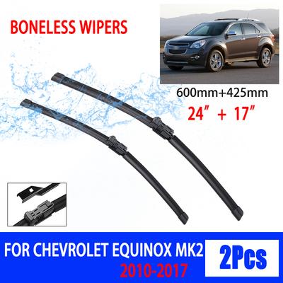Scheibenwischerblätter für Chevrolet Equinox MK2 2010-2017 Vorne Windschutzscheibe Reinigen Fenster Windschutzscheibe Autoteile Auto Regenwischer 24''+19''