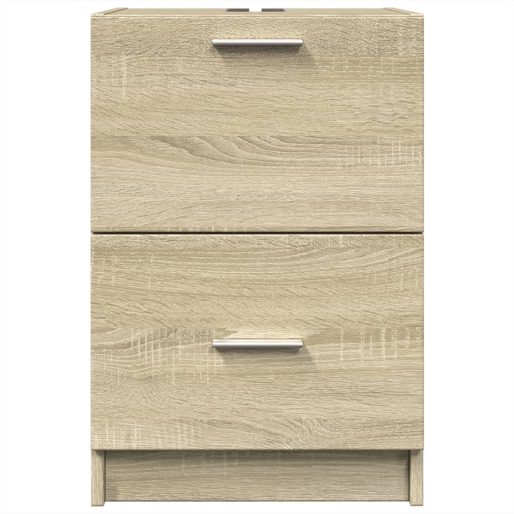 Bathroom Vanity Cabinet In Sonoma Oak Finish 40 X 37 X 59 Cm Particleboard