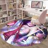 1pc KPop Demon Hunters28 Print Round Carpet Chair Round Carpet Suitable for Bedroom Living Room Home Decorative Carpet