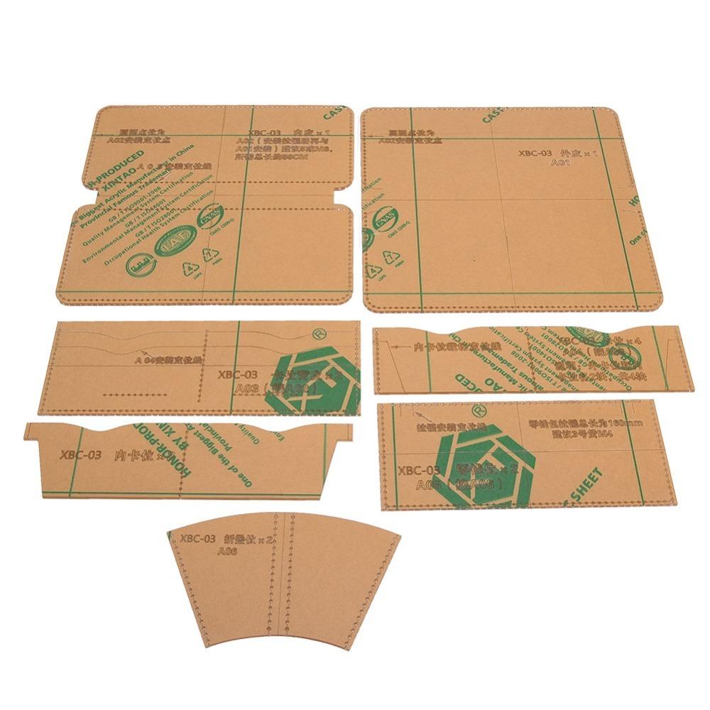 Acrylic Wallet Making Template XBC-03 Leathercraft Template Wallet Making Pattern  Craft Projects XBC-03