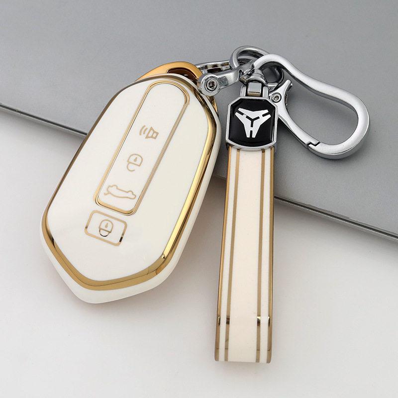 Compatible with 2023 Geely Riiot 7 Key Case for ChiYue ZhuFeng LieGuang MAX Car Key Bag