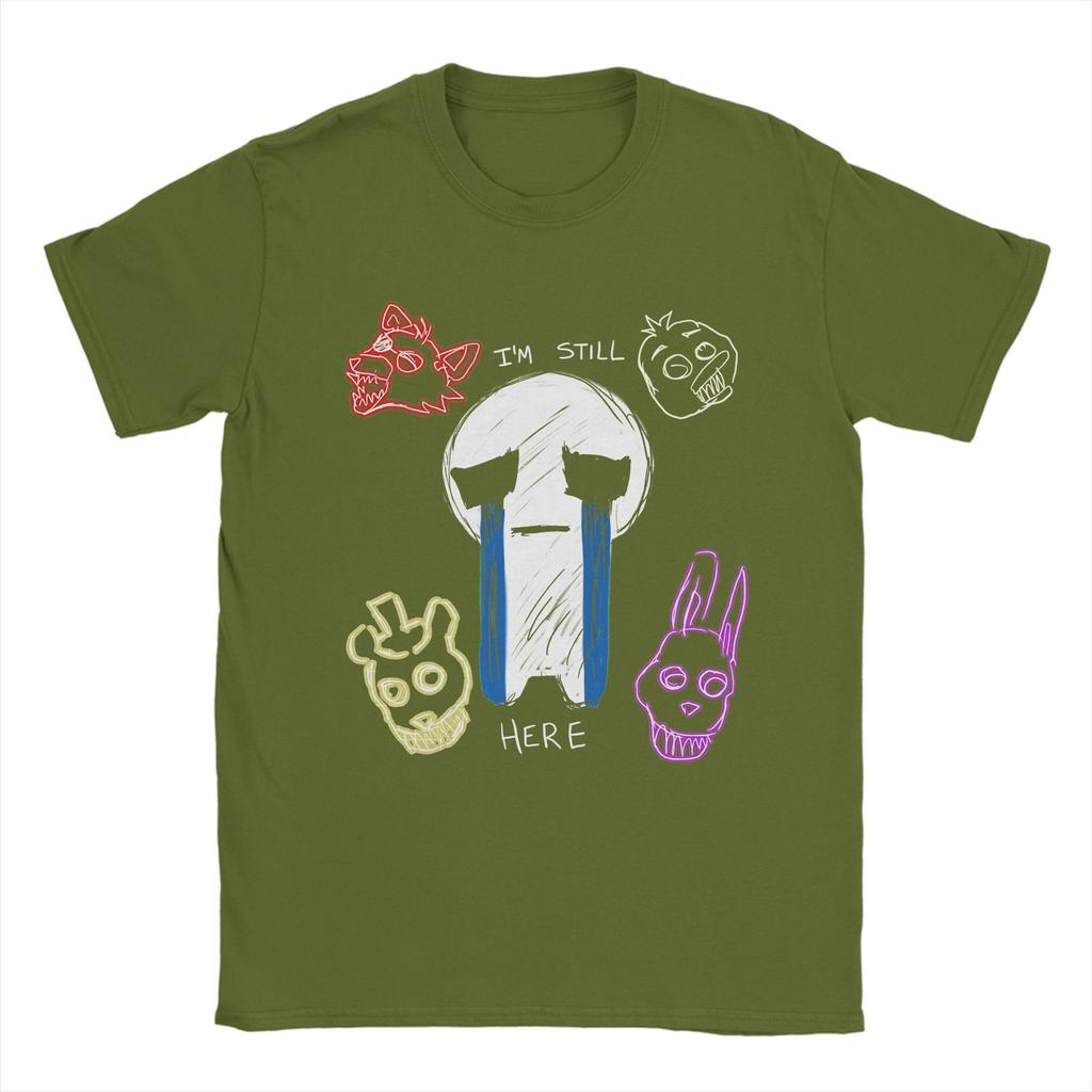 Vintage TShirt Summer Crying Child with pals Fashion TShirts FNAF At Freddys Pure Cotton Tshirt for Male Short Sleeve Top Tee