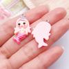 DIY Resin Pink Bear Lollipop Ornaments: Necklace, Earrings, Key Pendant Accessories