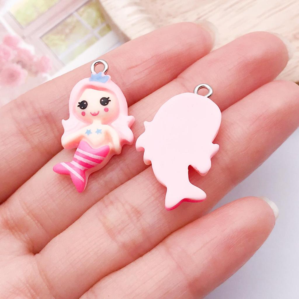 DIY Resin Pink Bear Lollipop Ornaments: Necklace, Earrings, Key Pendant Accessories