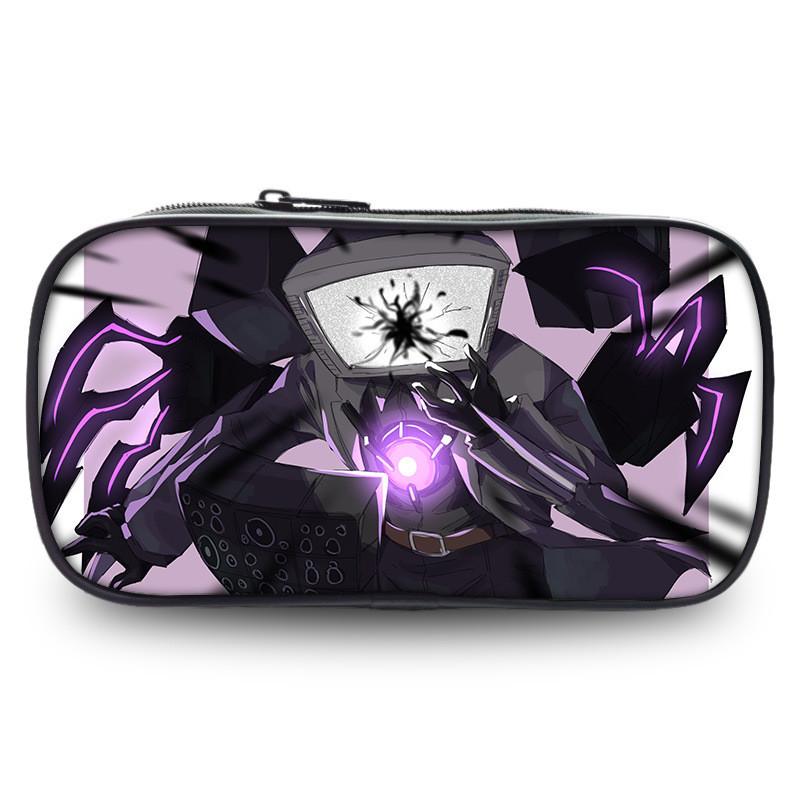 Skibidi Toilet Unique Pen Case Fashionable Polyester Unisex For Use School