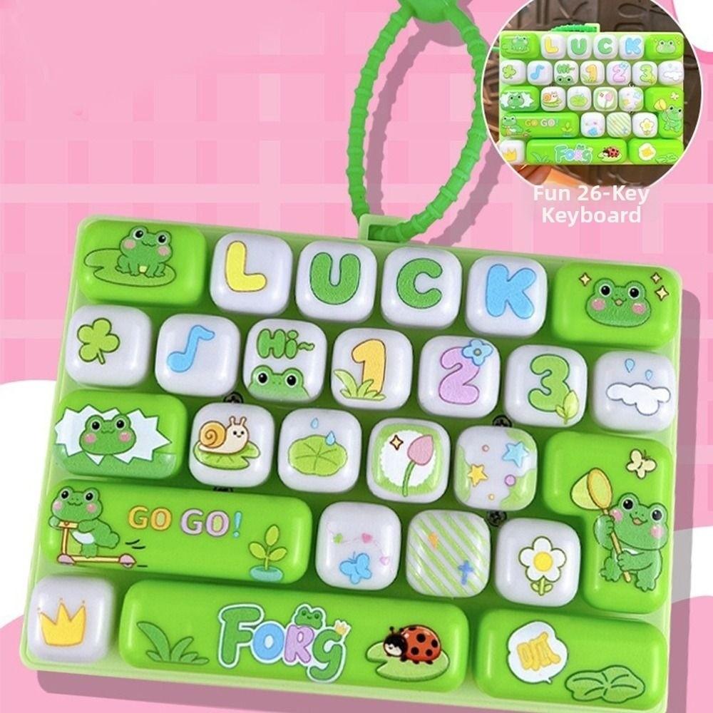 Cute Mini Keyboard Pendant 26 Key Button Fidget Toy 26 Key Keyboard Keychain Children's Bag