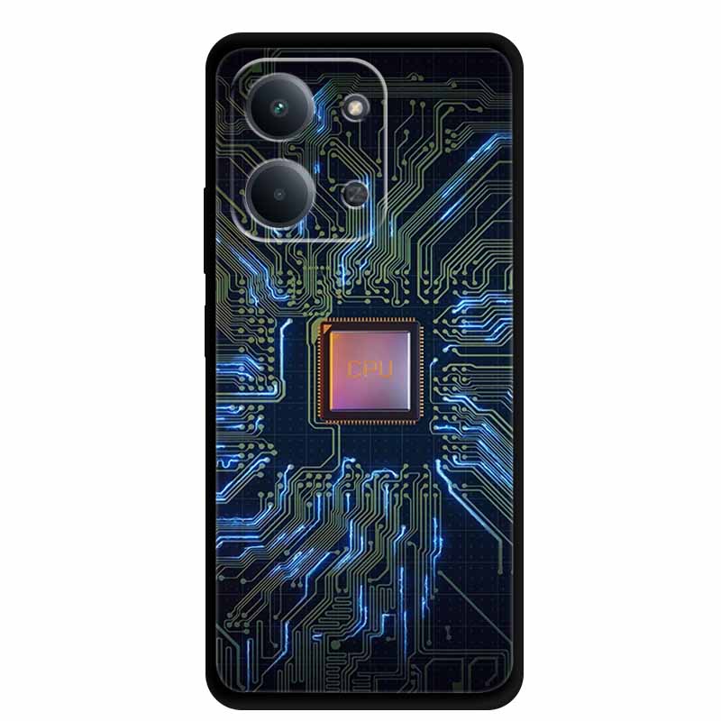 Case For Xiaomi Redmi 15C 5G European Colorful Flower Black Soft Silicone TPU Phone Case For Redmi 15C 4G Shell ProtectionBumper