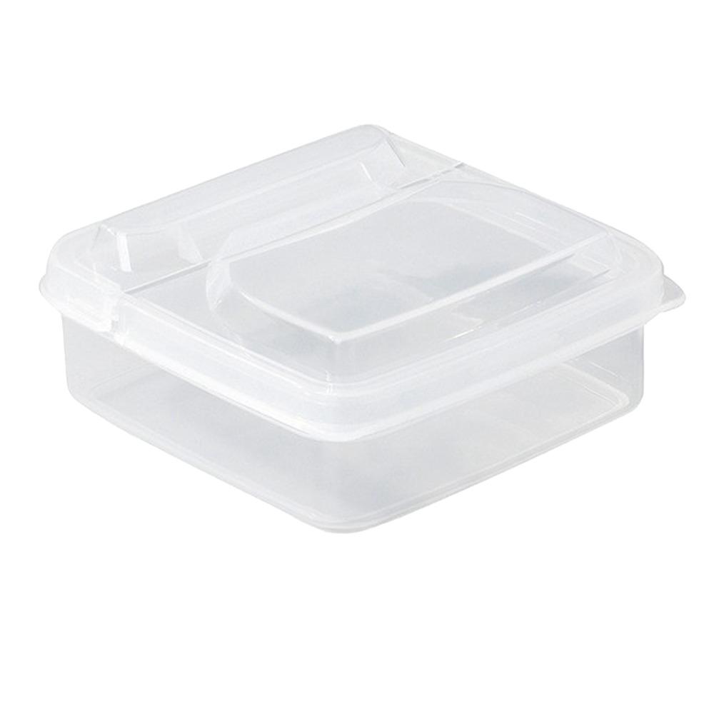 3PCS Flip Lid Cheese Storage Box Clear Cheese Food Container  For Onion Ginger Garlic Holder