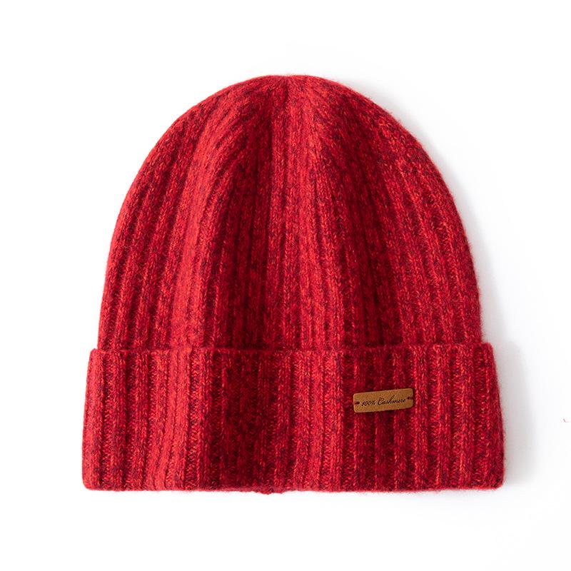 Unisex Cashmere Blend Knit Hat – Versatile Warm Wool for Autumn and Winter