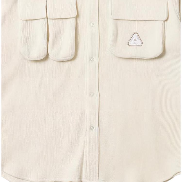 Palace Waffelshirt Offwhite Unisex Oberteile Creme P26SHT030