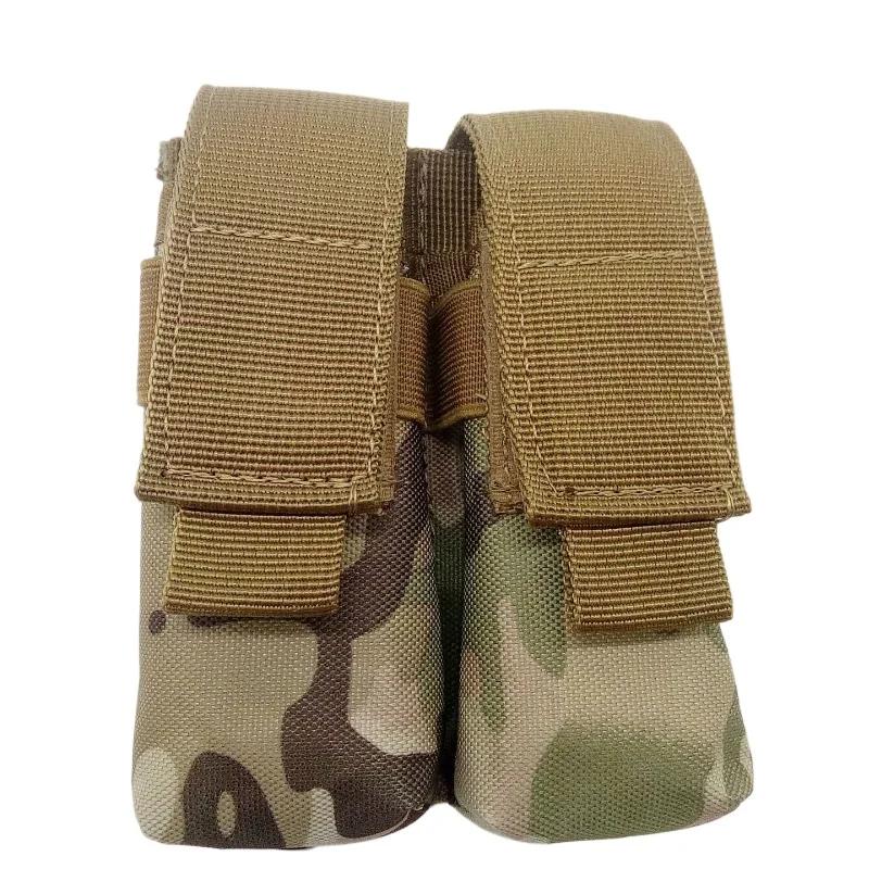 Pistol Magazine Pouch Tactical Double Molle Belt Dual Mag Bag Flashlight Holder Attachment Package Gun Hunting Accessories