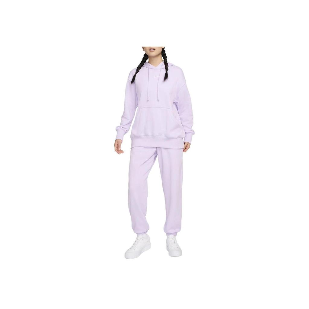 Nike Sportswear Phoenix Fleece Solid High-Waisted Drawstring Casual Jogger Pants Women Bottoms Light-Purple FZ7204-511