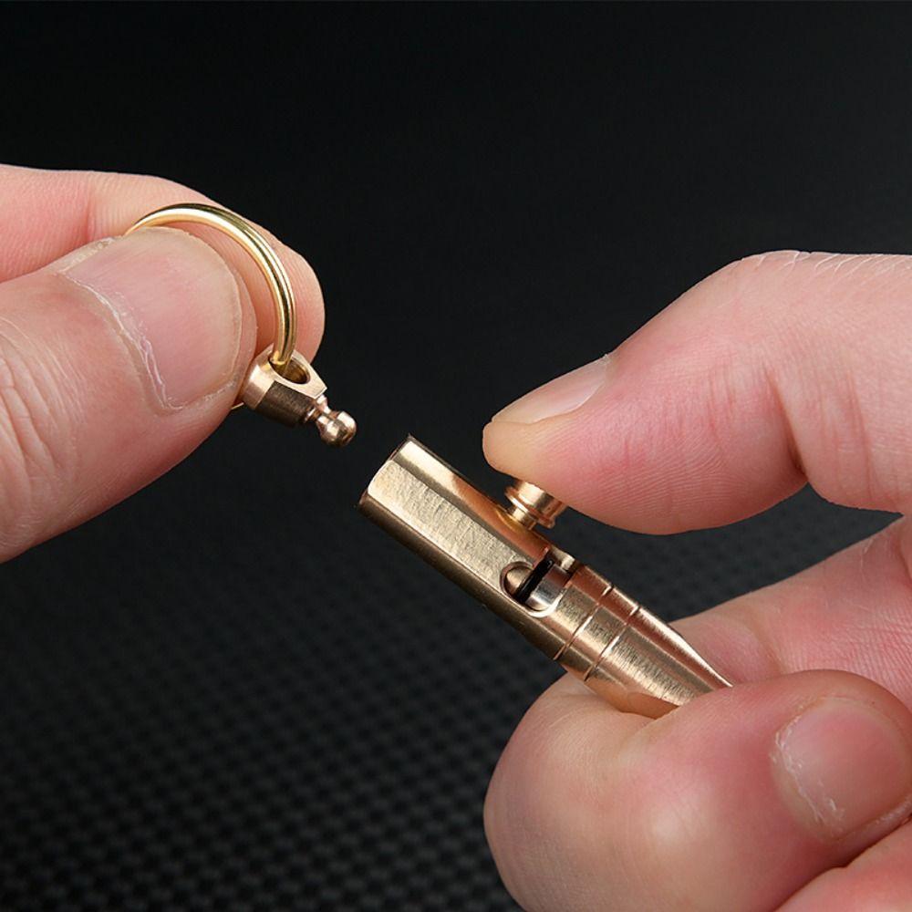 Cylindrical Travel Pocket Pen All-Metal Neutral Ballpoint Pen Mini Brass Pen Writing Tools