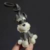 Handgefertigt Echtes Leder Schnauzer Niedlicher Taschenanhänger Schlüsselanhänger Geschenk Niedliche Dekoration Geeignet für Taschen Exquisiter Anhänger Taschenzubehör