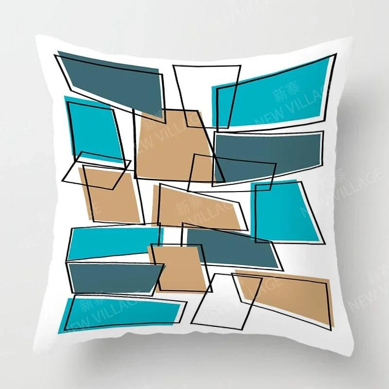 Nordic Fall Home Decor Autumn Throw Pillow Case Sofa Cushion Cover Modern 45x45cm 45*45 50x50 60x60cm 40*40 40x40 Geometry 60*60