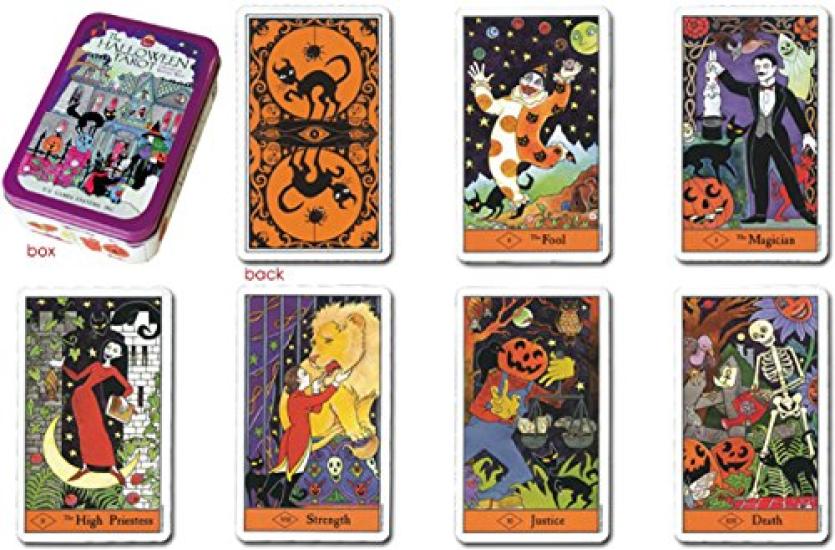Tarot Card Waite In a Tin Tarot Includes a Japanese Booklet Tarot Cards In a Tin 78-card Set, Edition, [Official Import] [Halloween (Tin)] "Pocket