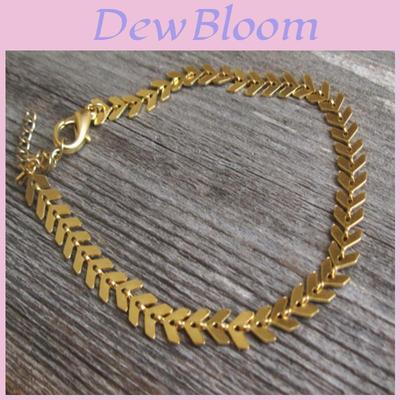 Bohemian Arrow Sequin Snake Bone Anklet For Women Geometric Style Beach Foot Jewelry