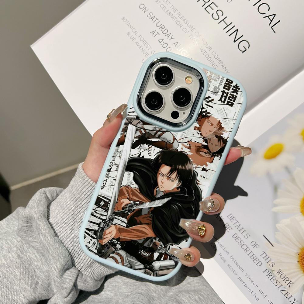 Ae83 Japanese Anime Attack On Titan art Phone Cases for Samsung A13 A32 A53 A04 A54 S24 Ultra Infinix Hot 40 Huawei Metal Camera Protective Back Cover