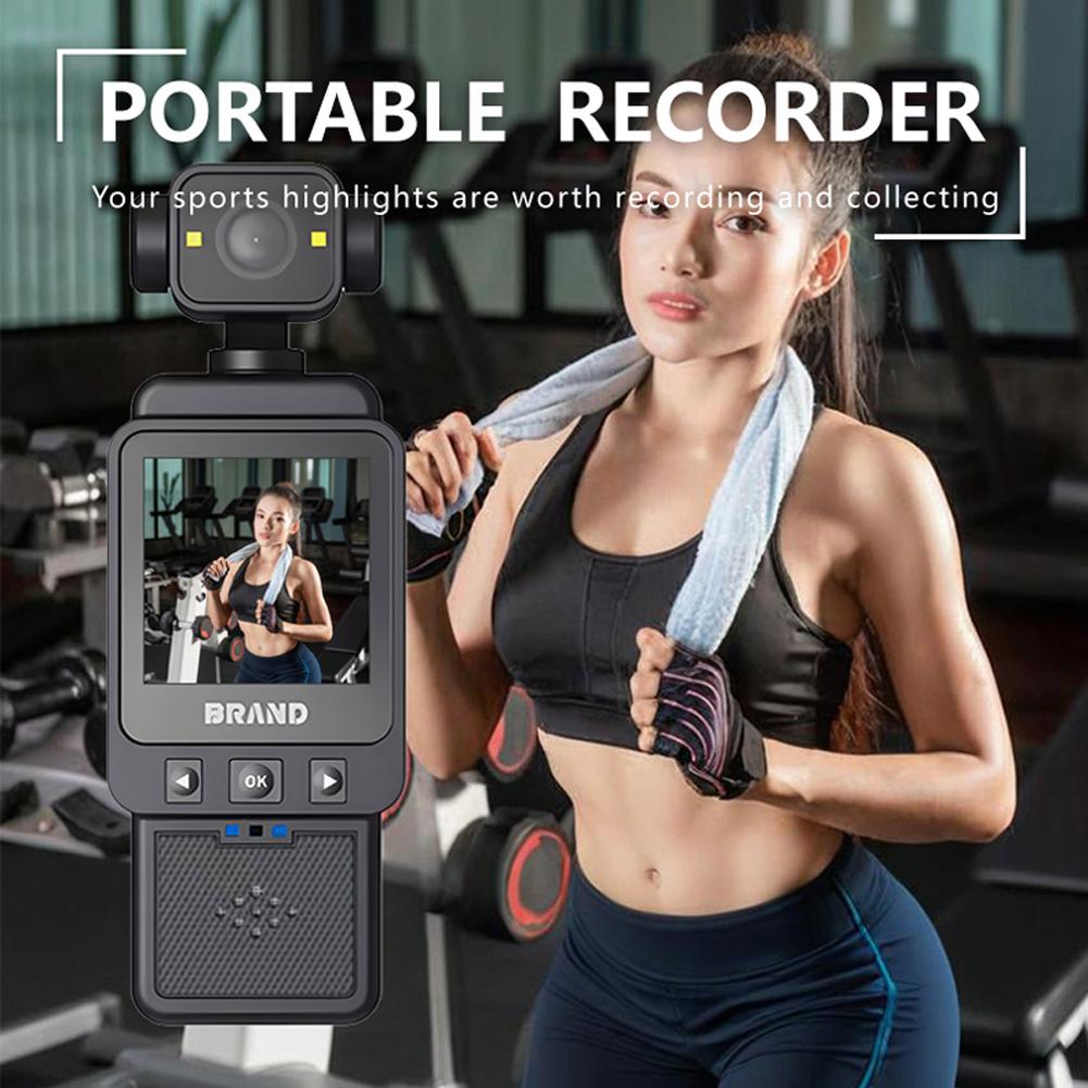 1080P Handheld Sports Pocket Camera HD Display 180° Rotatable WiFi Wireless Video Recorder for Motorcycle and Vlogging