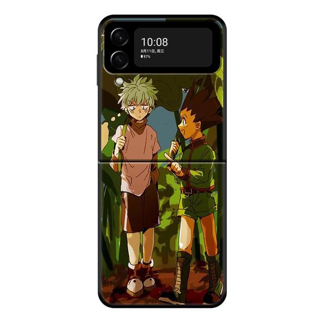 Hunter ×Hunter Gon Freecss Telefon Kılıfı Için Samsung Galaxy Z Flip 4 Z Flip3 5g Kabuk Galaxy Z Flip Sert Kapak Couqe