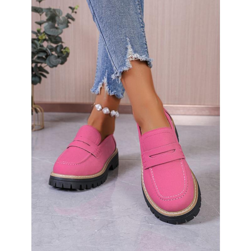 Low-top Single Shoe Women's 2025 Autumn New Muffin Thick-heeled British Loafers