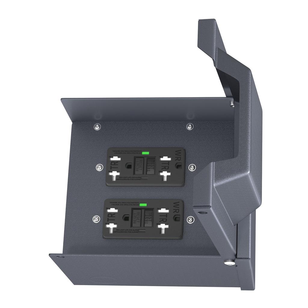 Electrical Outlet Box with Cover Double WRTR GFCI 20AMP Outlets Water Proof 3R Enclosure for Outdoor