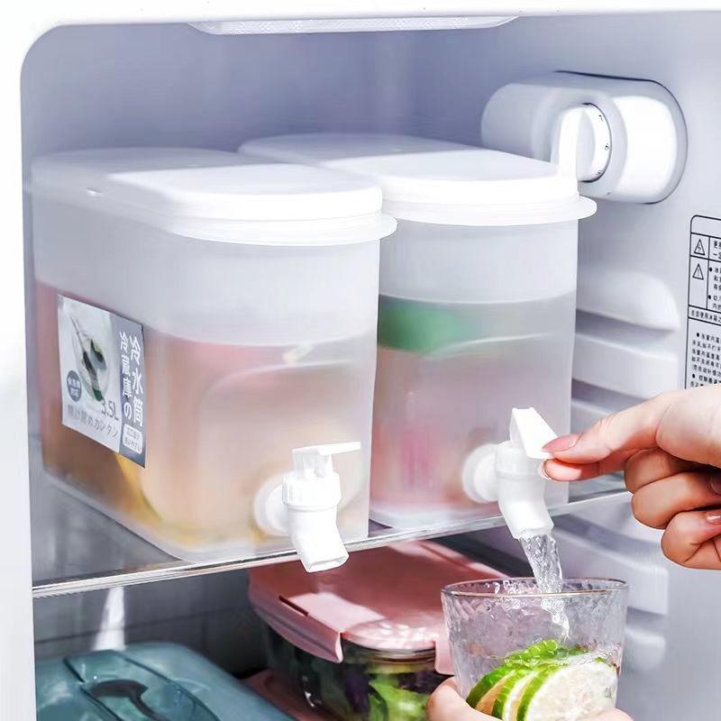 3.5L Large Capacity Water Kettle with Faucet Refrigerator Iced Cold Water Dispenser Bottle Outdoor Camping Water Kettle