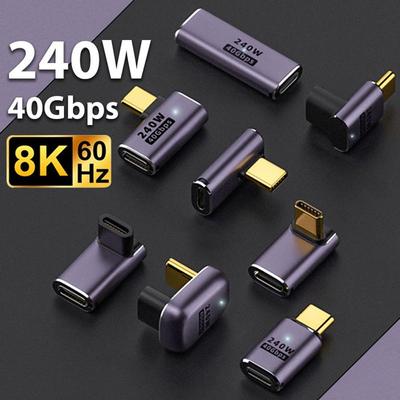 Handy 8K 60HZ Stecker auf Buchse 240W Schnellladung USB C Konverter Typ C Adapter 40Gbps