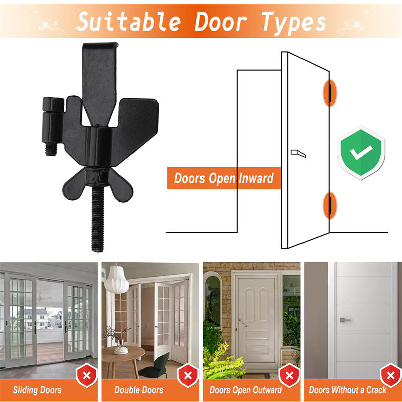 Portable Hotel Door Lock Live Alone Self-Defense Door Stop Travel Anti-theft Door Stopper Childproof Door Lock Safety Home Latch