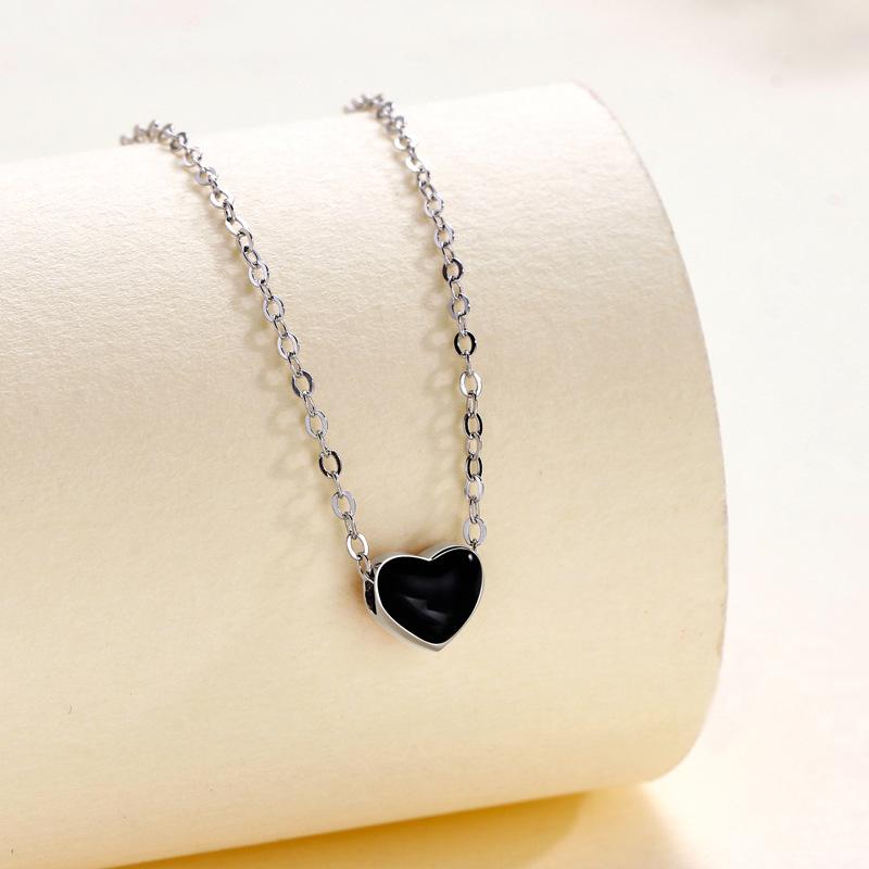 Love Necklace Female Personality Niche Design Sense Two-color One Two-wear Temperament Collarbone Chain Female