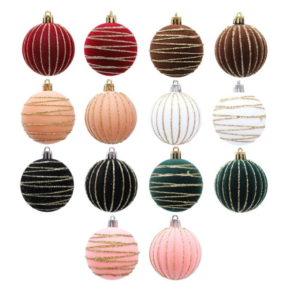 Plastic Christmas Decoative Balls Hanging Xmas Tree Ornaments Christmas Color Balls  Home Decor
