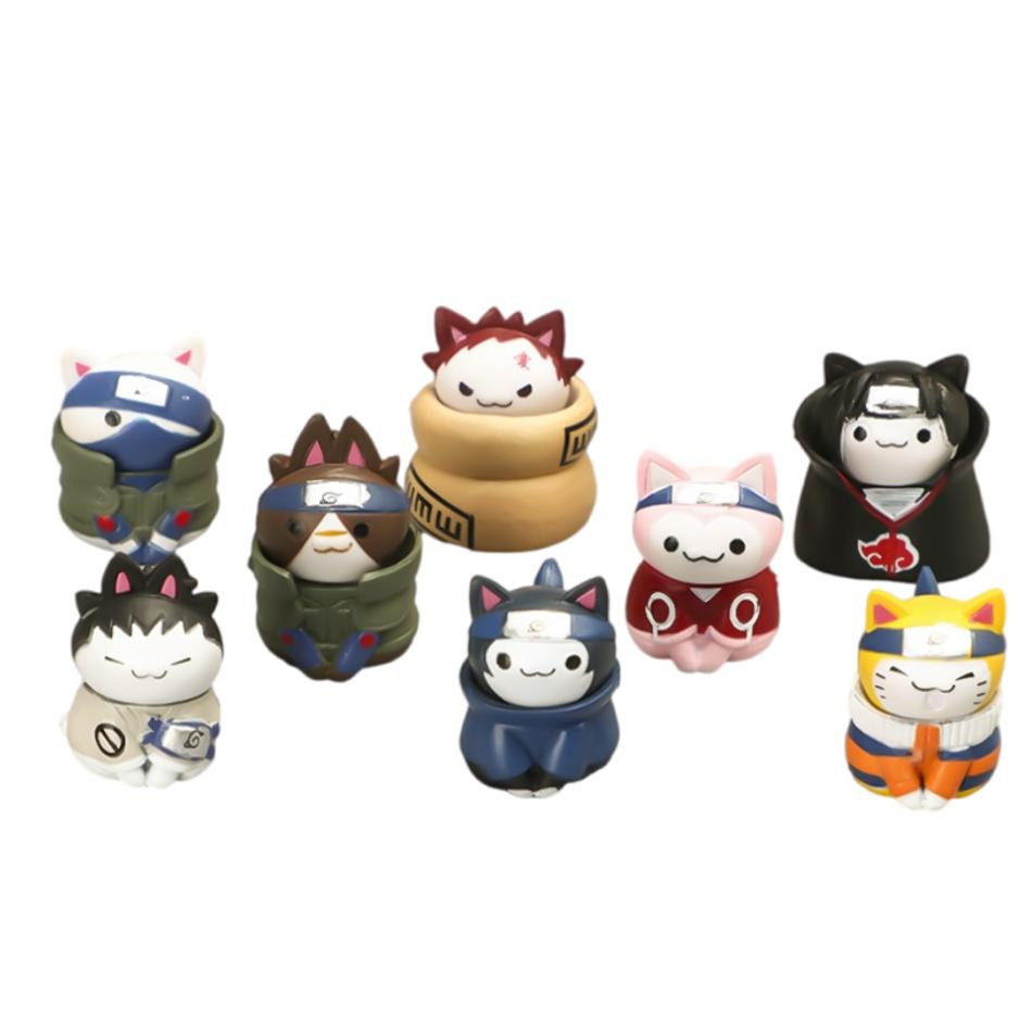 5cm Anime Naruto Figure Toys Cute mini Kakashi Uchiha Itachi Gaara Q Version Action Dolls Pvc Model Edition Birthday Gifts