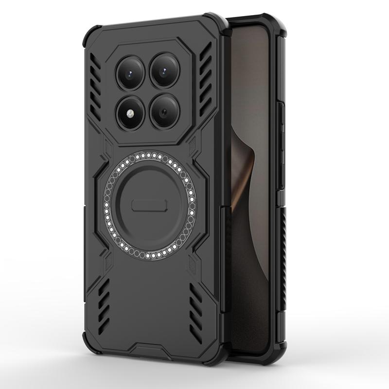 

For Xiaomi POCO M8 M8 Pro 5G Case ELVEV Shockproof Magnetic Adsorption Durable PC+TPU Heat Dissipation Cover Poco M8