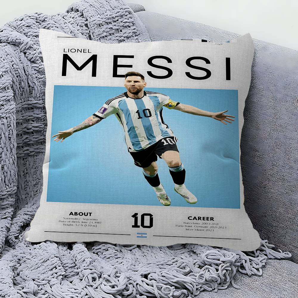 Federa Cuscino Giocatore di Calcio Copricuscino Divano Decorazione Stanza Casa Regalo per Bambini