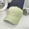 New Bow Embroidered Baseball Cap for Women with Big Face and Versatile Face Showing Small Embroidered Baseball Cap Spring Hat