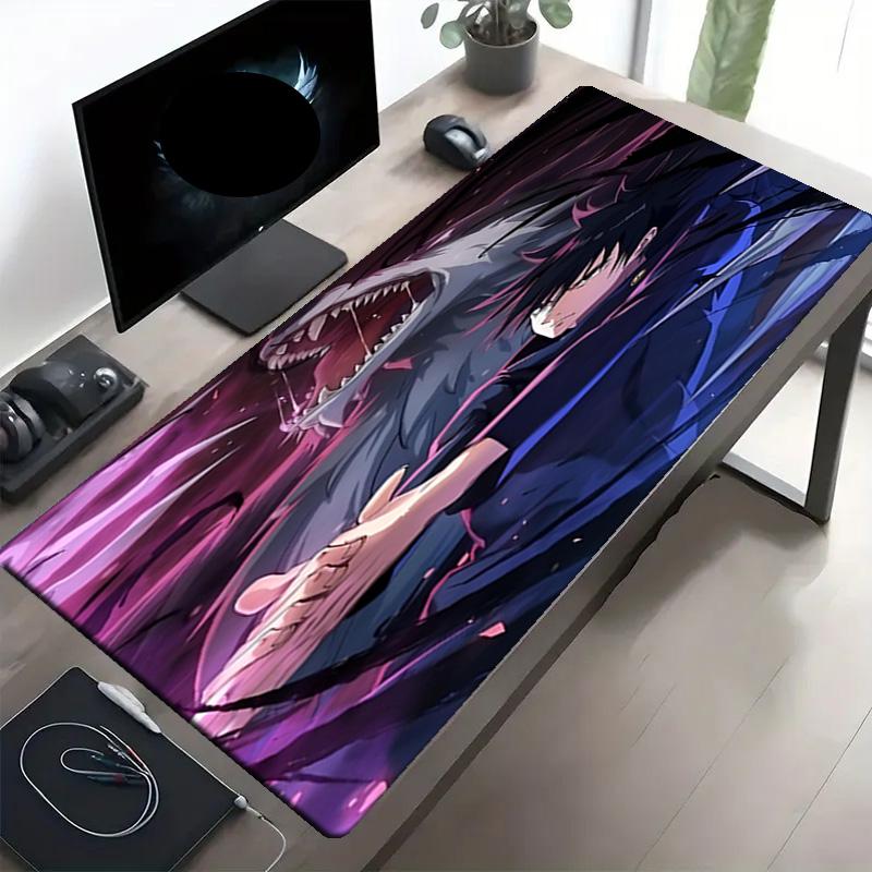 Jujutsu Kaisen Print Mouse Pad, Anti‑Slip Desktop keyboard Mat, for PC Laptop Gaming Working Daily Use, Cool Festival Surprise Gift