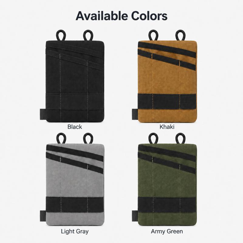 Portable Canvas EDC Organizer Pouch With Zipper Pocket Compact Belt Hanging Storage Bag For Cards Coins Keys Tools And Daily Carry