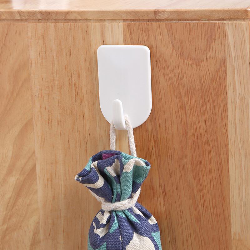 Hooks Rough Adhesive Walls Plastic Hangers No Trace Home Decor Storage Bathroom