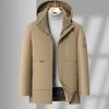 YUZHAOLIN Men's Winter Warm Detachable Hooded Cotton Jacket