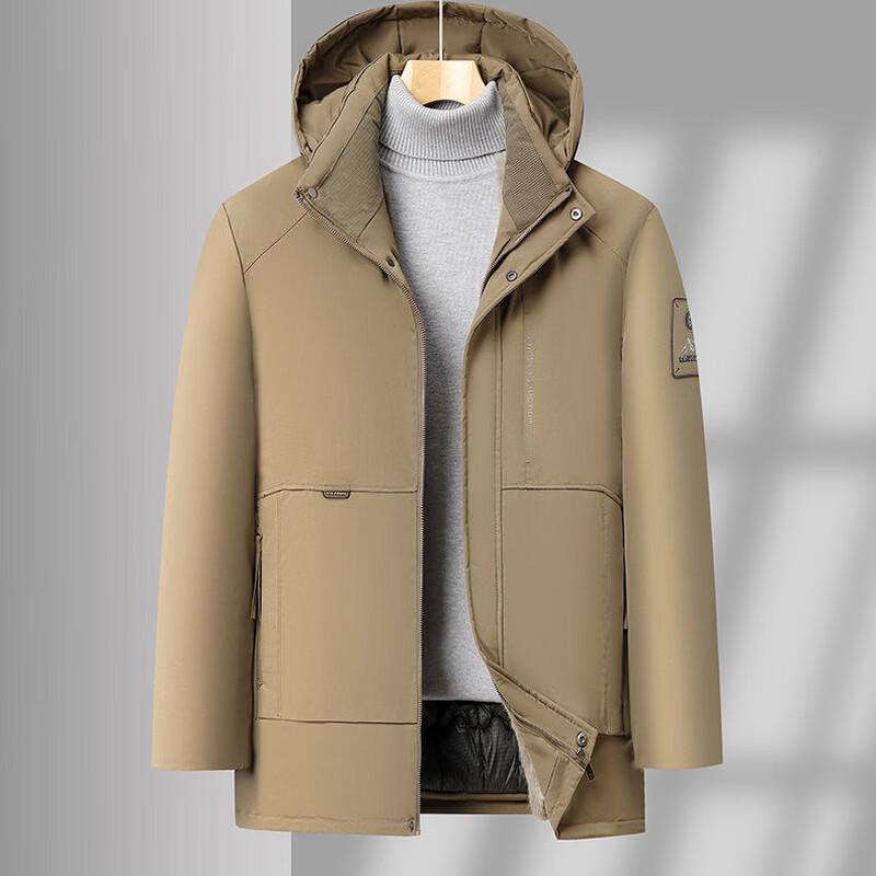 YUZHAOLIN Men's Winter Warm Detachable Hooded Cotton Jacket