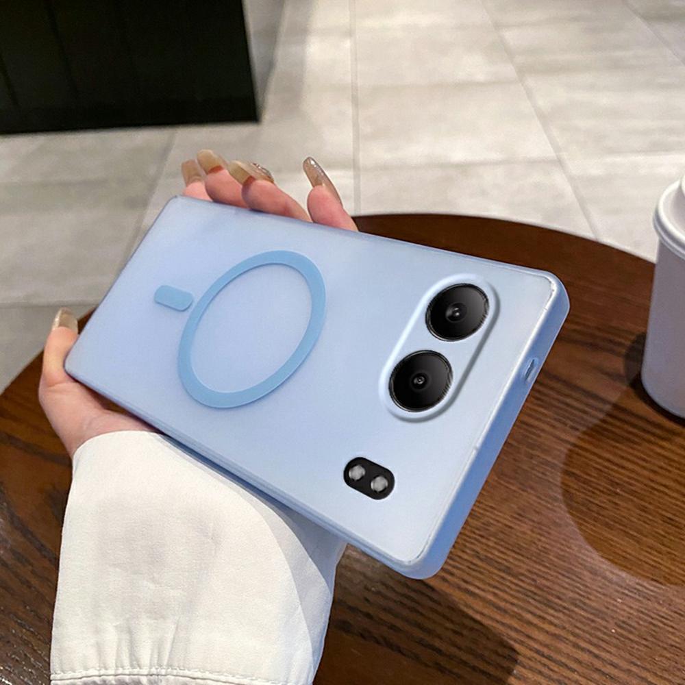 For OnePlus Nord 4 Magnetic Case Compatible with MagSafe Frosted PC Phone Cover with Camera Lens Protector