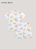 Girls' Summer Home Wear Set: European & American Style Round Neck Shorts Pajamas