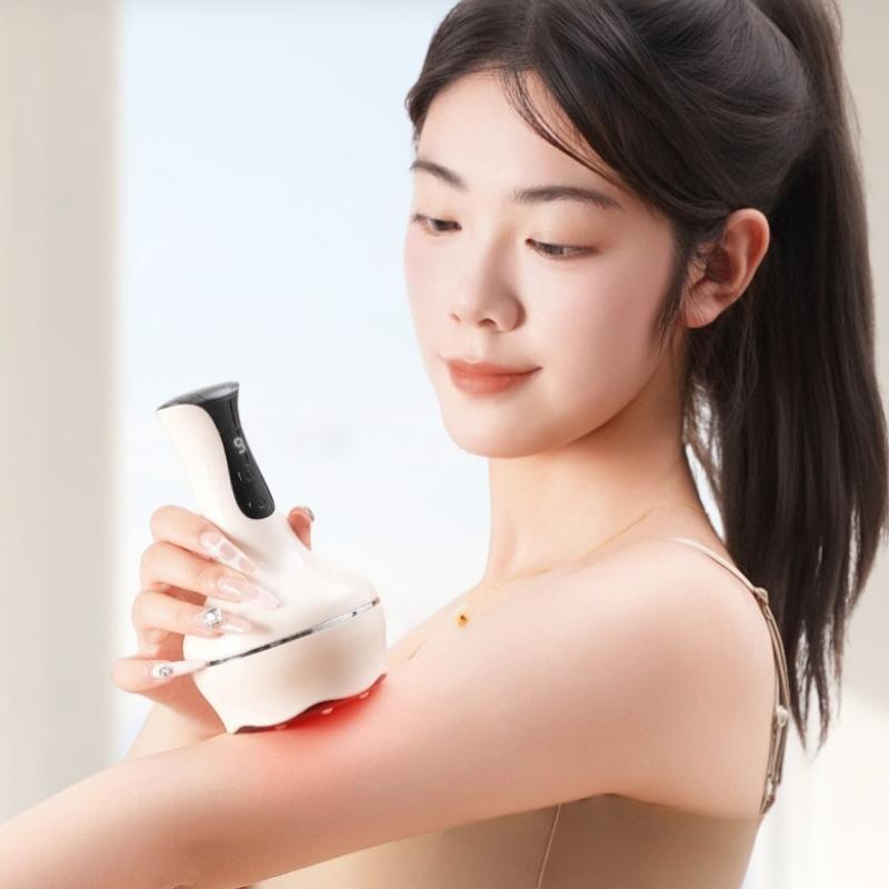 Usb Rechargeable Abdominal Massager For Hot Compress And Adjustable Guasha Cupping Intensity Arm And Leg Massage Handheld