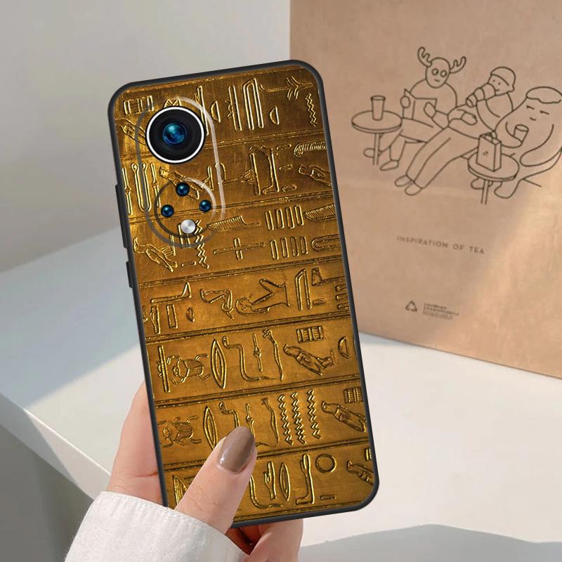 Egyptian Hieroglyphics Symbols For Honor Magic 8 7 6 5 Pro Case For Honor X9d X9c X9b X9a X8c X8b Win 200 400 50 70 90 Lite