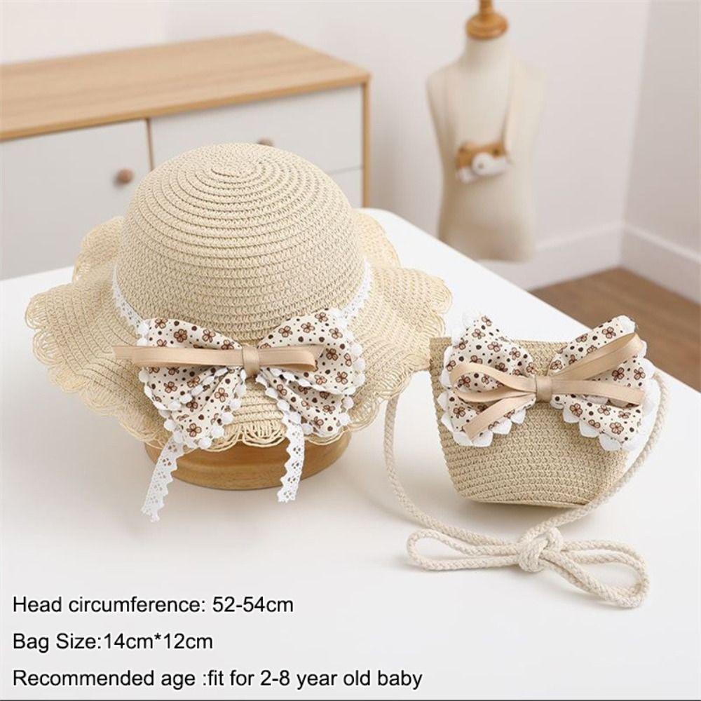Multiple Colors Girls Sun Hat 2-8 Years Straw Hat Fashion Children Sun Hat  Summer