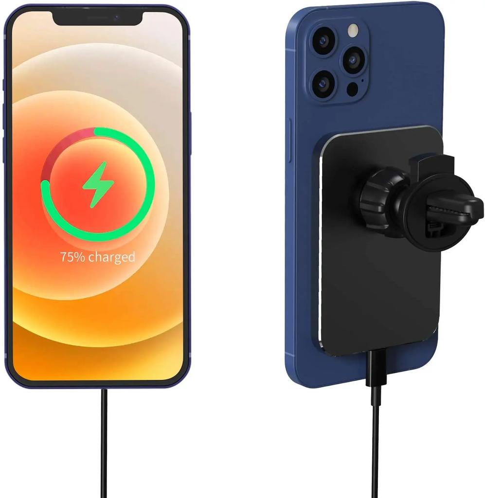 Mini Magnetic Car Wireless Charger for iPhone 16 15 14 13 12 Pro Max Car Charger Stand  Wireless Charger Air Vent Phone Holder