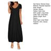 Long Nightgown for Women Short Sleeve Crew Neck Lounge Night Dress Casual A-Line Summer T Shirt Dress