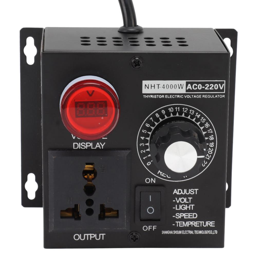 4000W SCR Elektronischer Spannungsregler Motordrehzahlregler Dimmer Thermostat Weitspannung