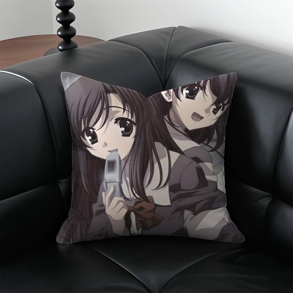 anime drama SSchool DDays Cushion Cover Pillow Case Antidustmite Invisible zipper silky plush cushion