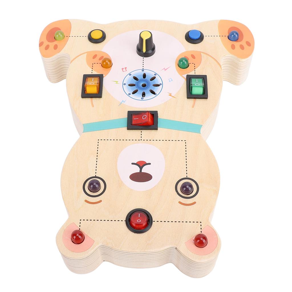 Holzschalter Licht Spiel Sensorisches Brett Schalter Spielzeug Kinder Frühes Lernen Lernspielzeug für Kinder